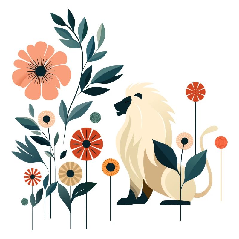 Floraler Löwe