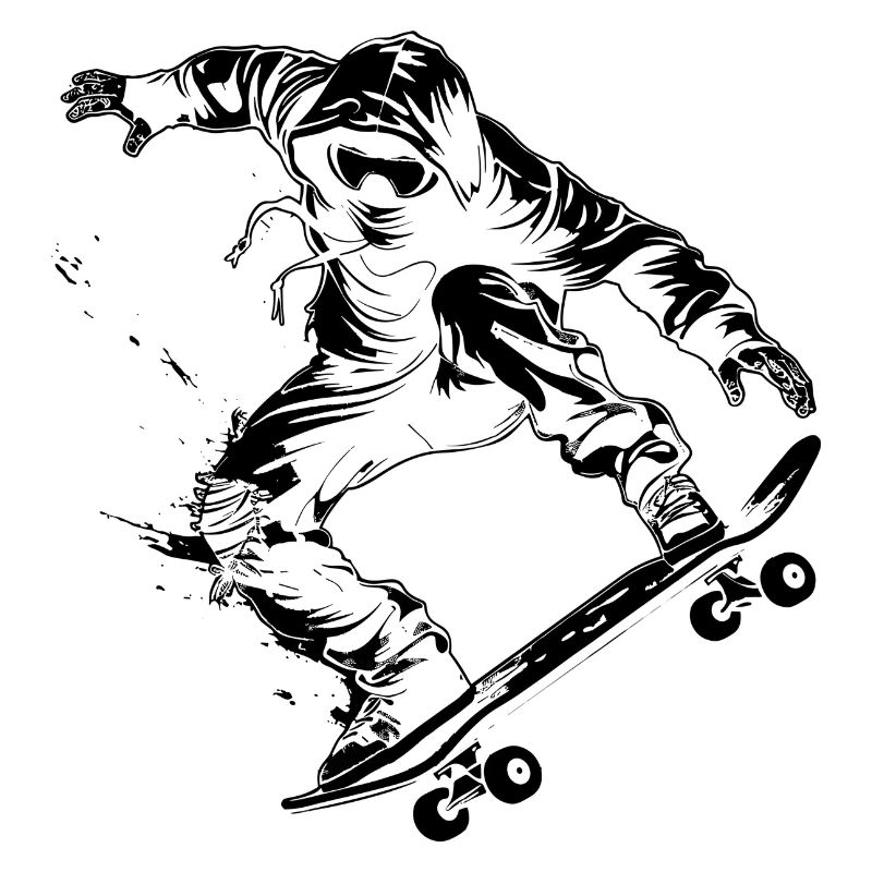 Cartoon Skateboarder
