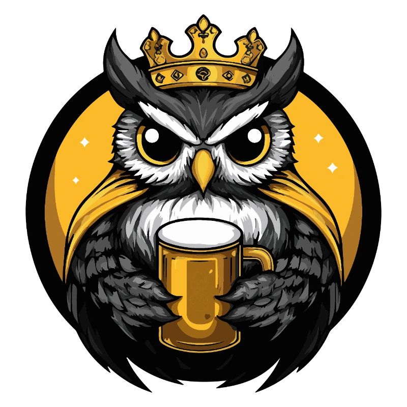 Eule Bier Lustig