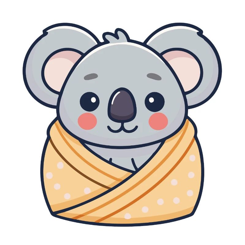 Koala cocon douillet pastel