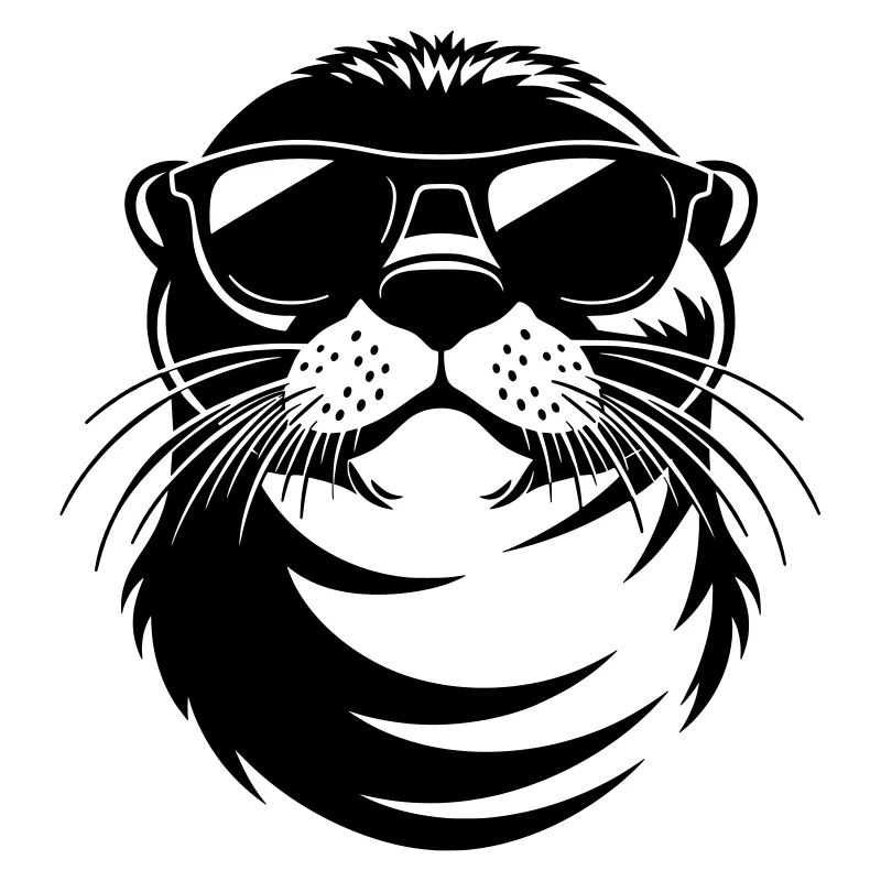 Cooler Otter mit Sonnenbrille