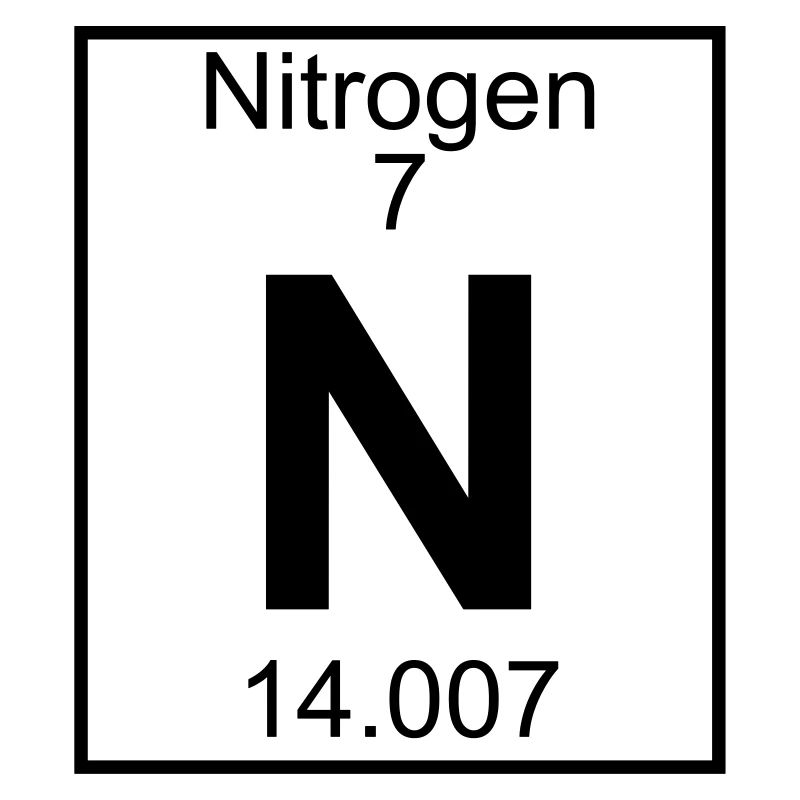 Periodic table element 7 - N (nitrogen) - BIG