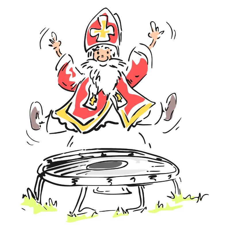 Sinterklaas sur le trampo