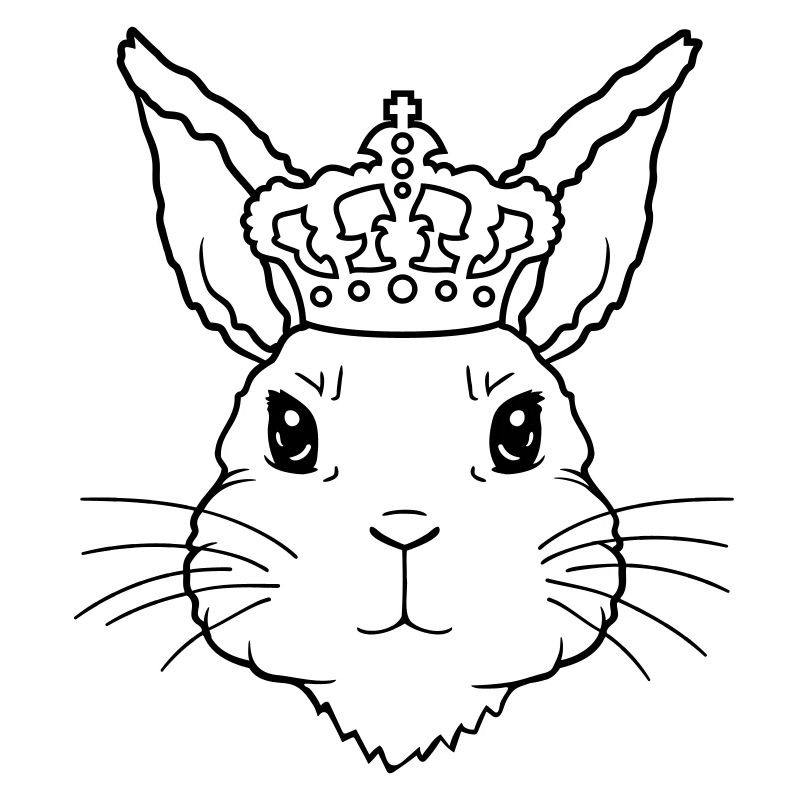 Rabbit King Crown Face