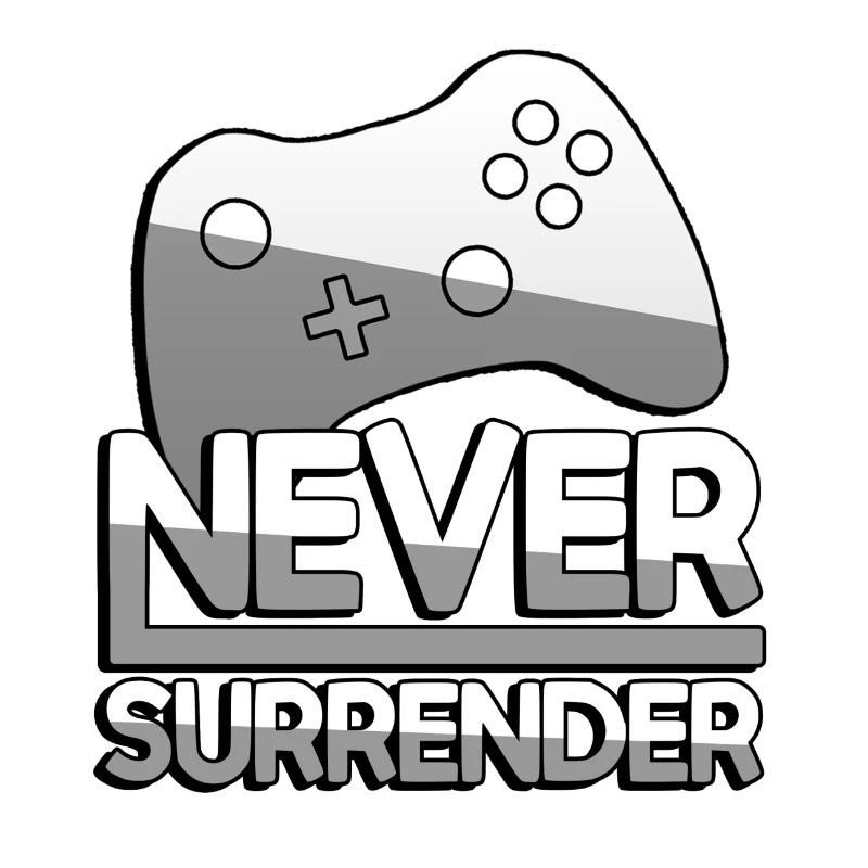 NEVER SURRENDER (Weiß) + Controller - Gaming