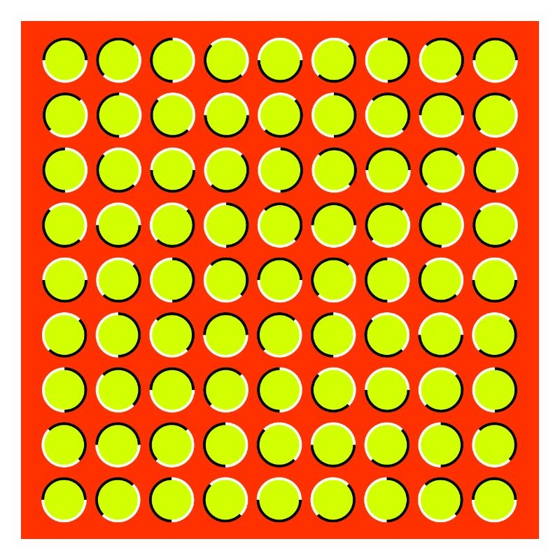 optical illusion - moving circles