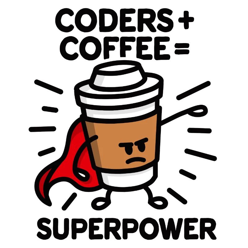 Coders + coffee = superpower (superhero) light
