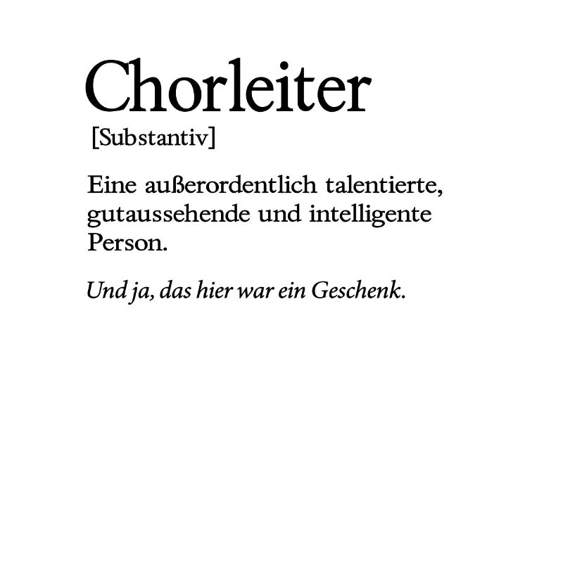 Chorleiter Orchester Dirigent Chorleitung Chor