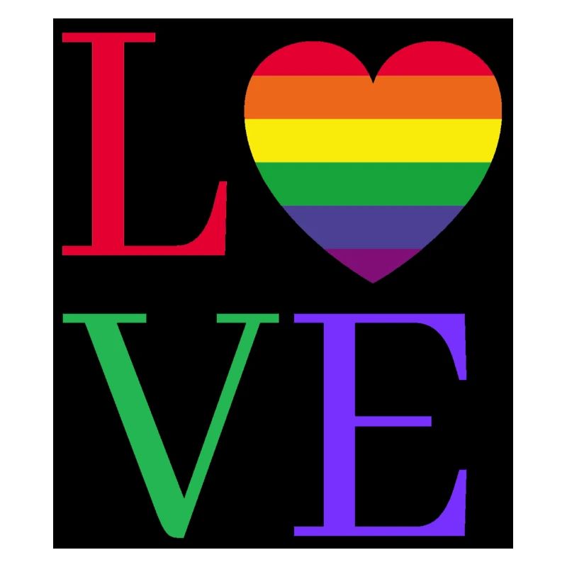 Rainbow Love Heart Pride Sticker