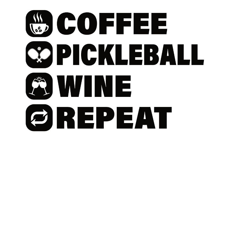 Pickleball Paddle Player Coffee Racket Wine