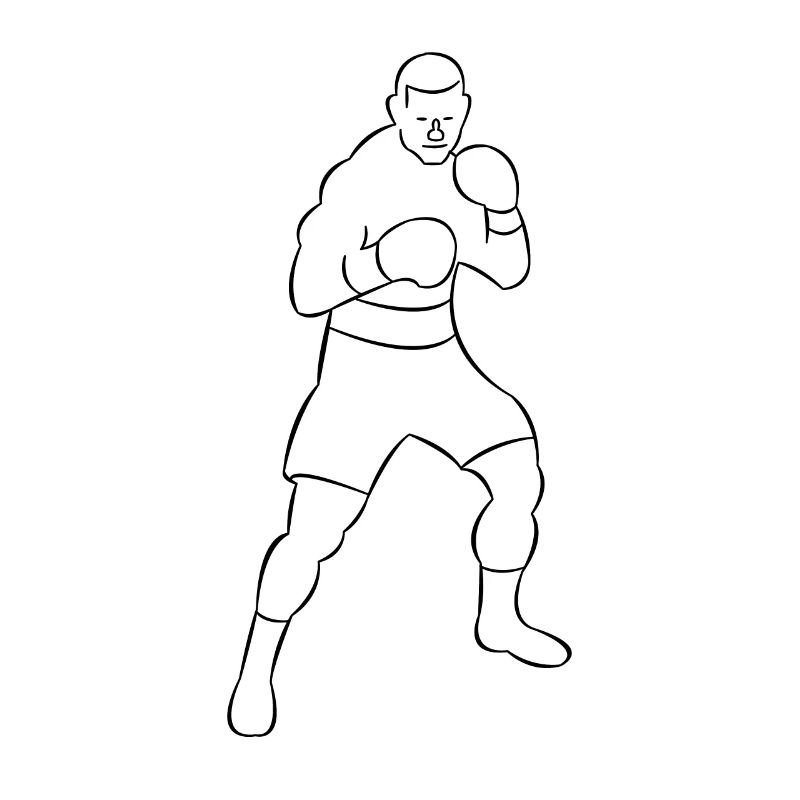 Boxer gezeichnet