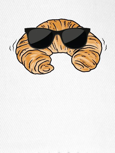 Croissant Mit Sonnenbrille
