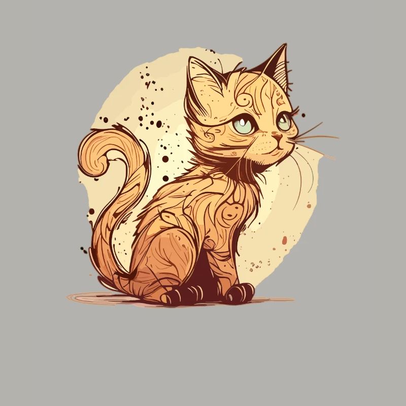 Cat in comic style