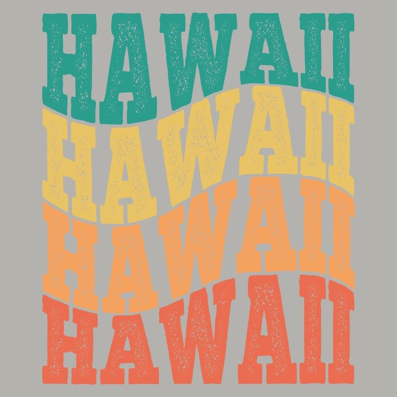 multicolor Hawaii graphic design gift idea