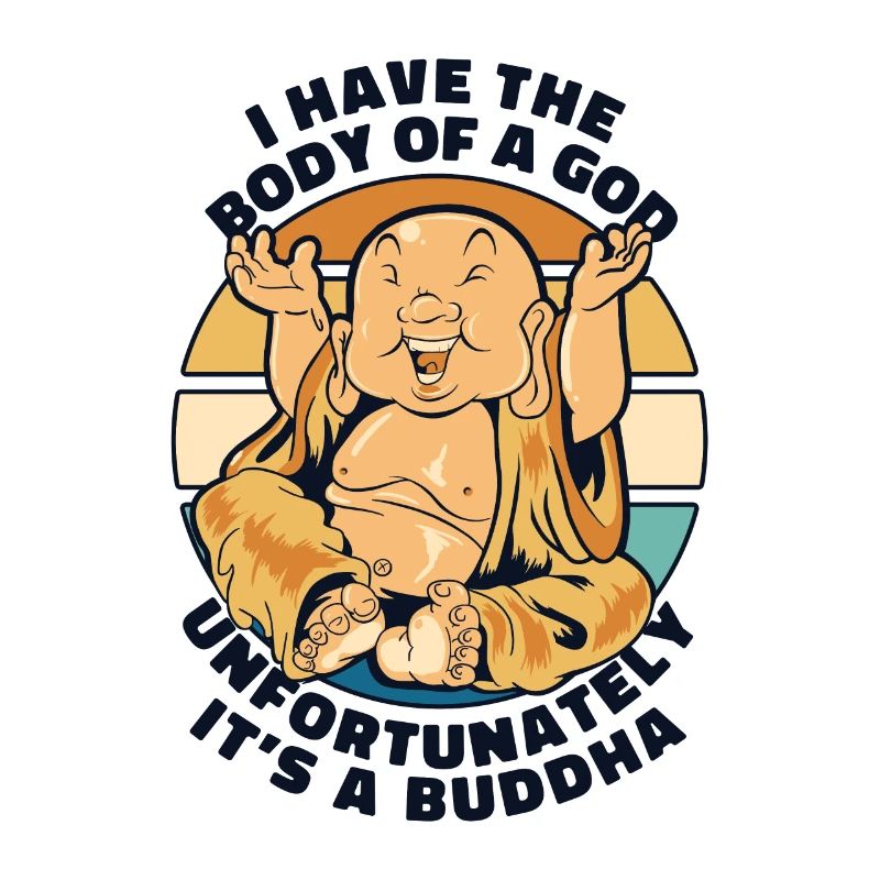 J’ai le corps d’une statue de symbole bouddhiste de Dieu