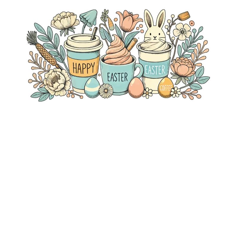 Easter Bunny Coffee Cup Latte Macchiato Easter