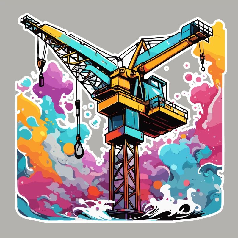 Crane / construction site / winch / crane system