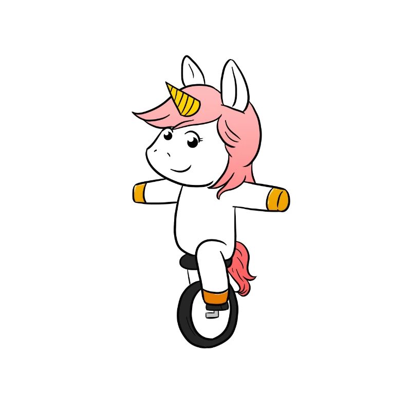 Einrad Einhorn EInradfahrerin