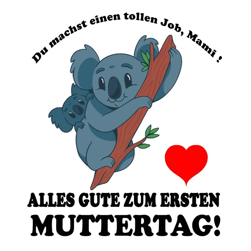 Muttertag Koalamama Muter Kind Herz Spruch Ersten