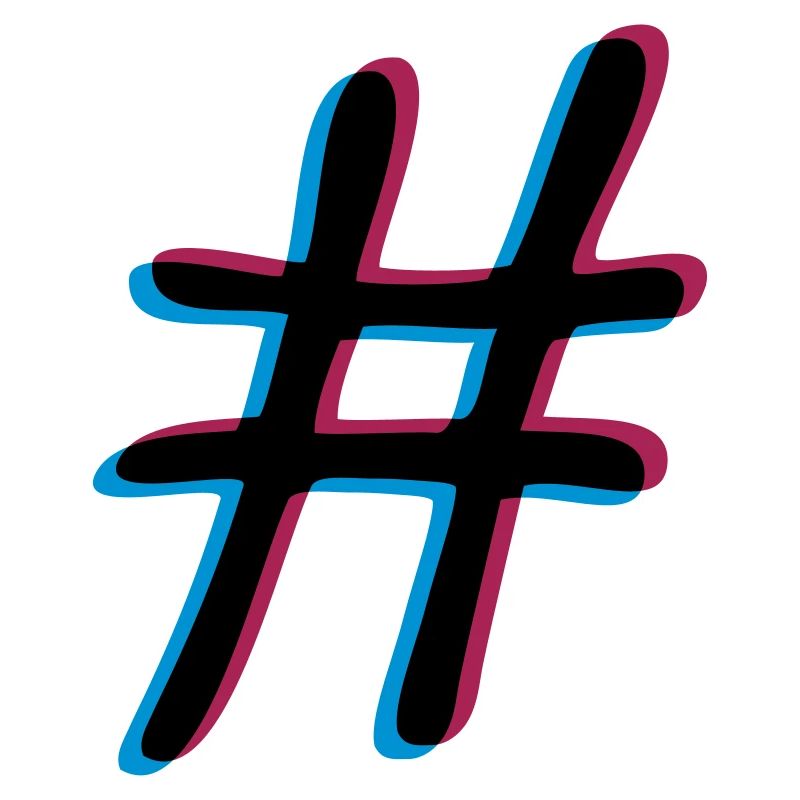 3D Effekt Hashtag