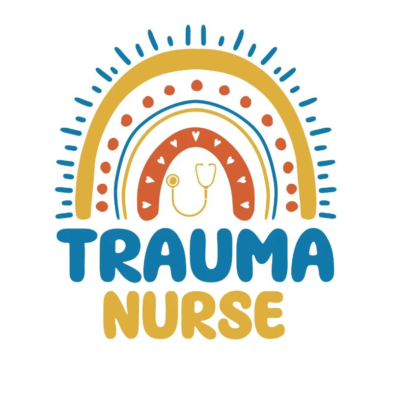 Trauma Krankenschwester Boho Regenbogen Design