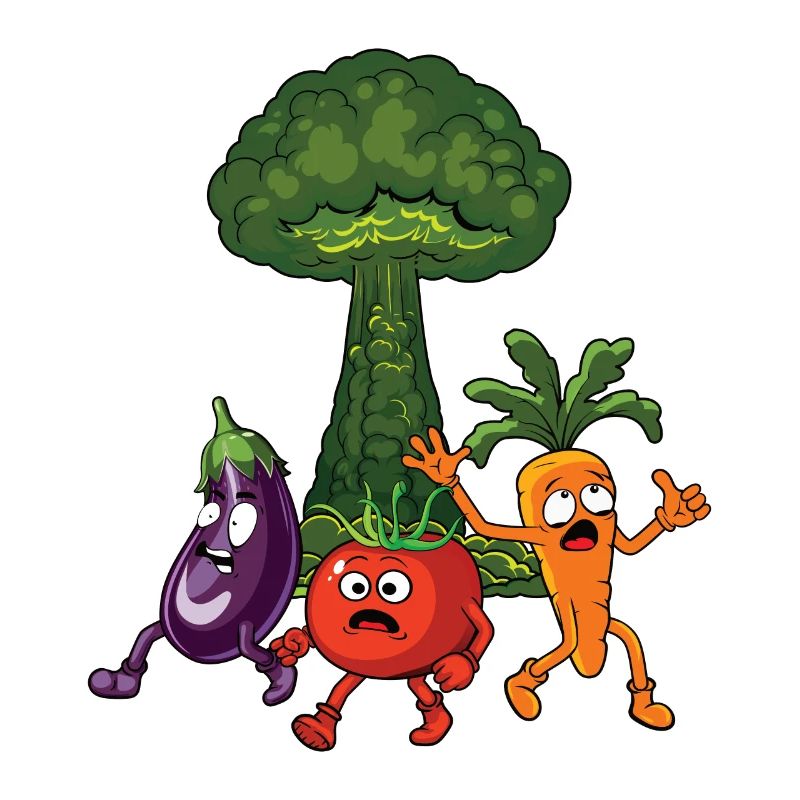 Funny Vegetable Cartoon Explosion