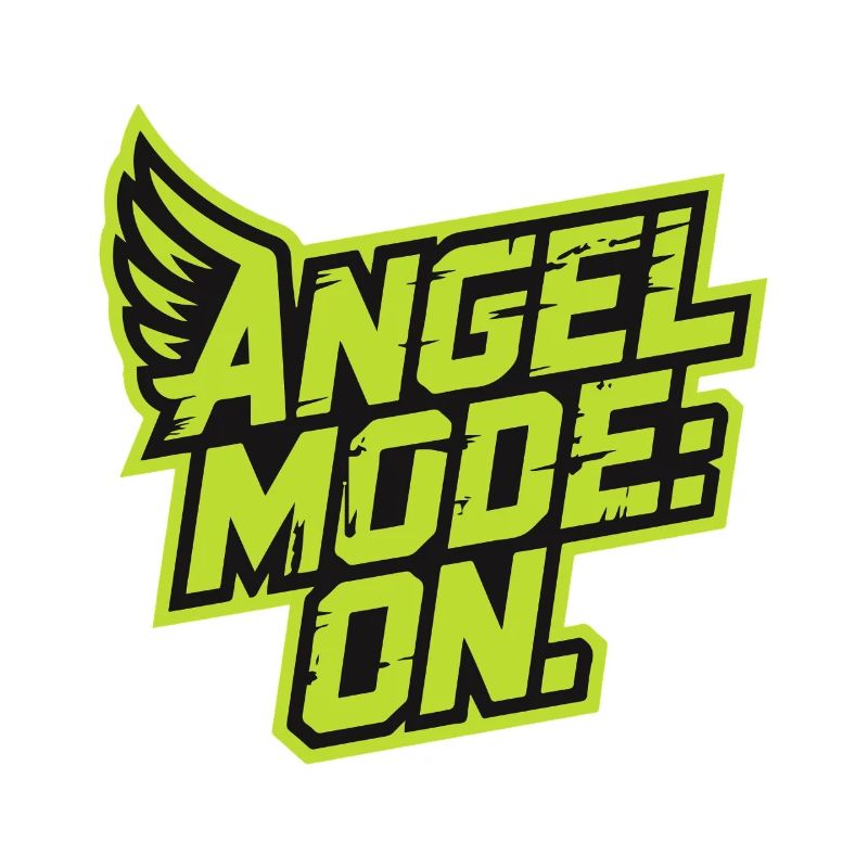 Modèles d’anges sur une typographie verte audacieuse