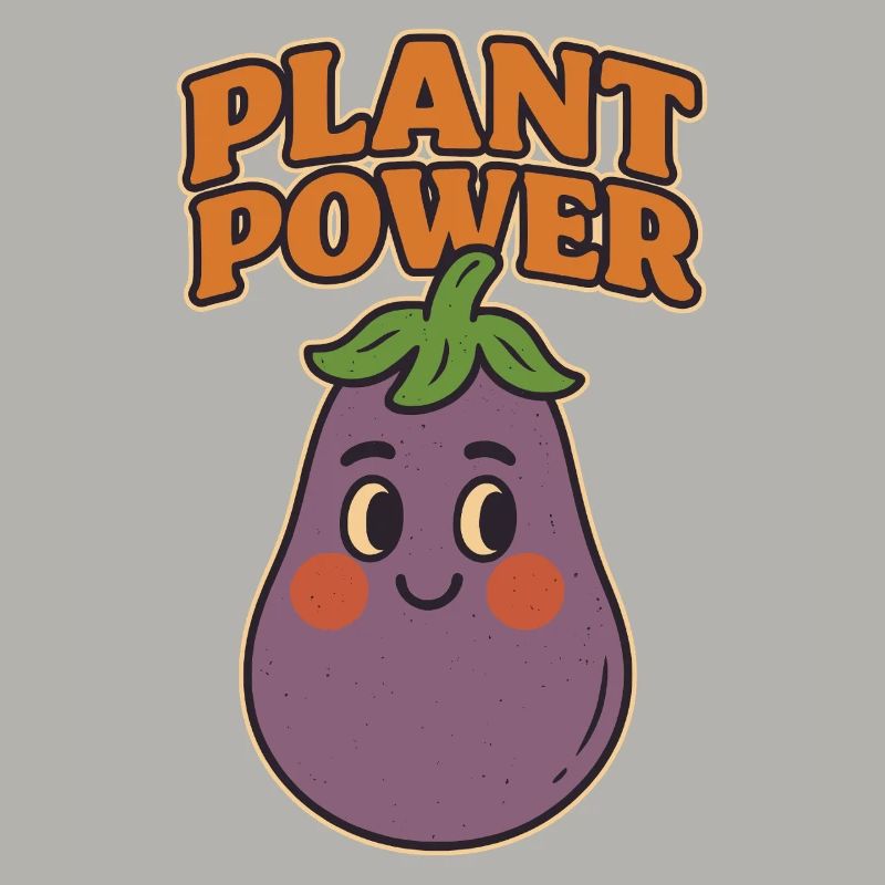 Playful eggplant with a message