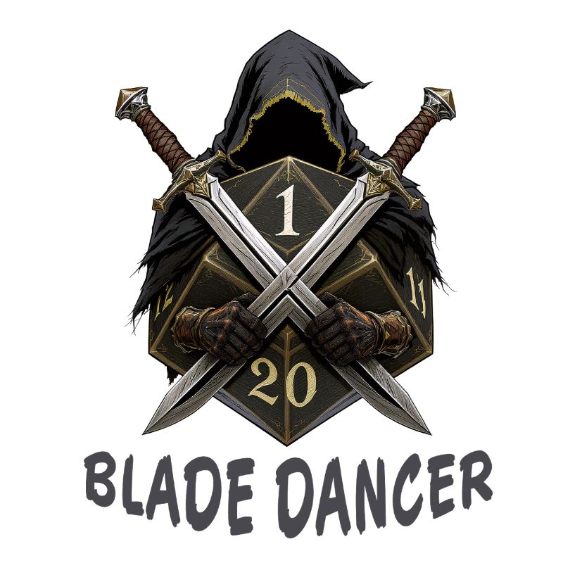 Blade Dancer – Kapuze mit zwei Schwertern