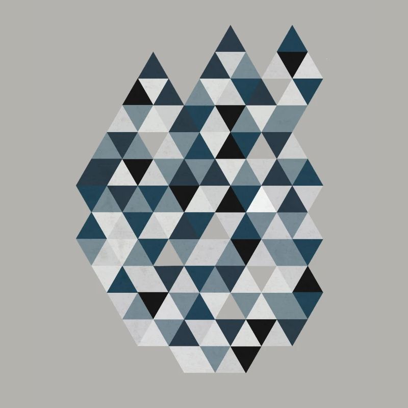 Blaue Dreiecks Mosaik  Geometry Triangles 