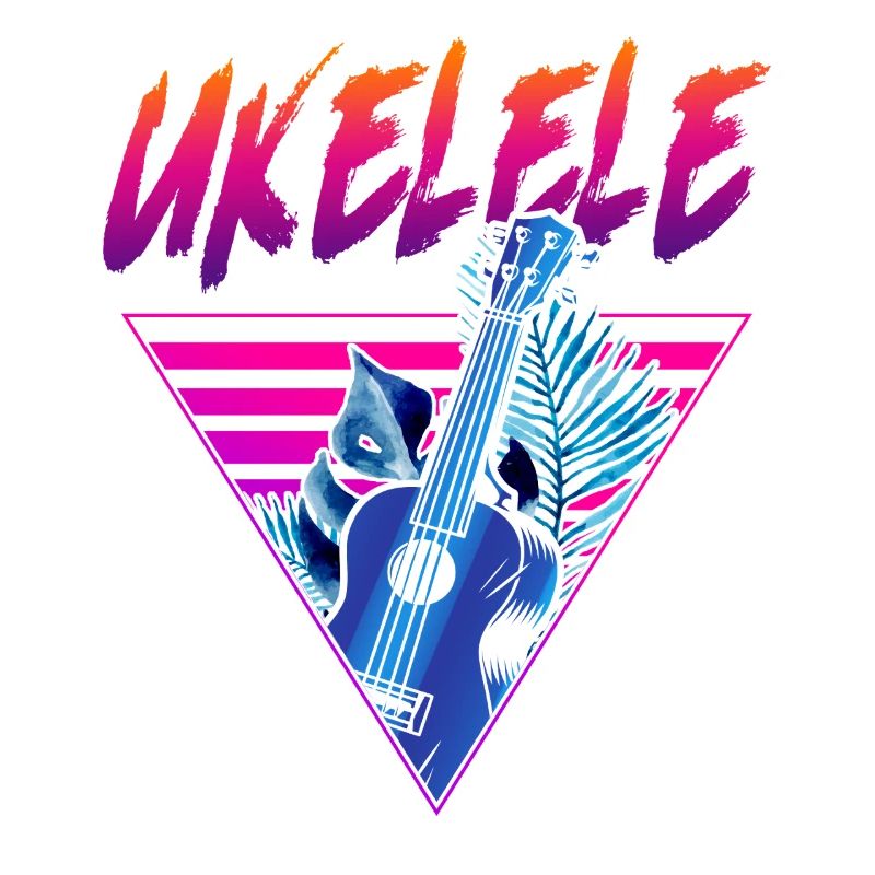 Hawaiian Ukulele Uke Retro 80s 90s