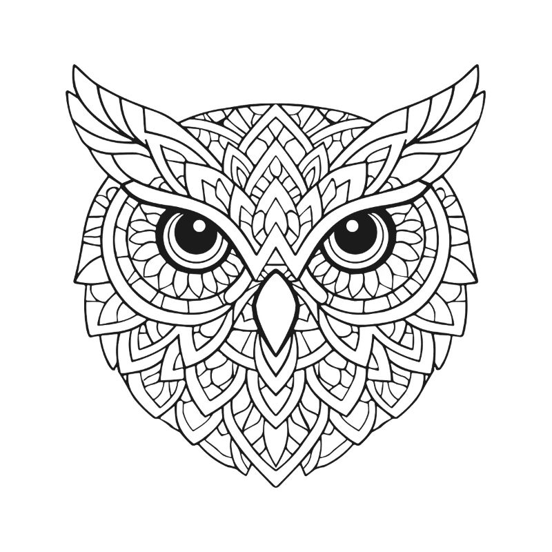 Mandala Eulen Ornament