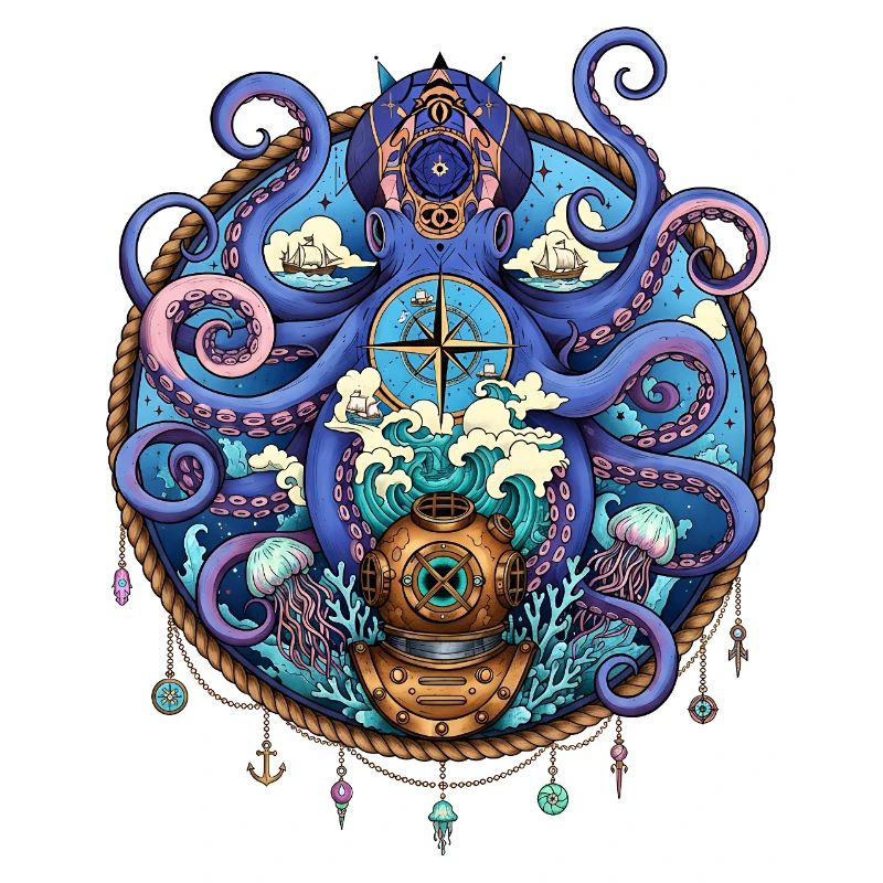 Nautical Squid Compass