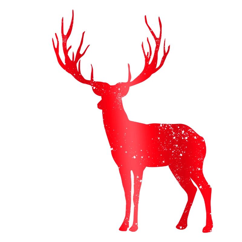 Hirsch mit Geweih Vintage Hirschgeweih Design