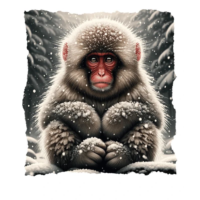 Schneeaffe Snow Monkey