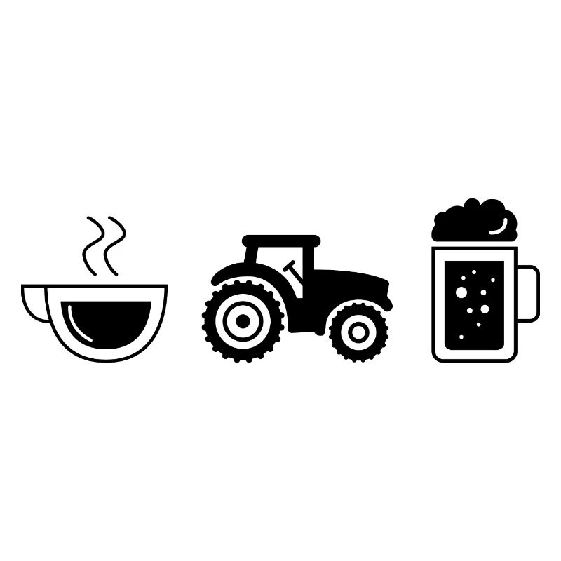 Kaffee Bier und Traktor -