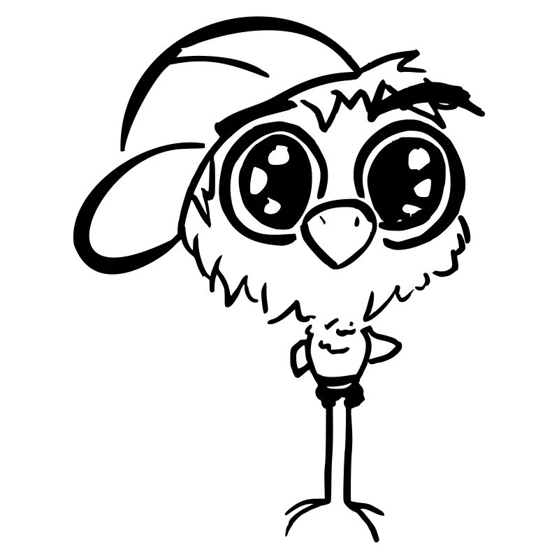 Lustiger Comicartvogel