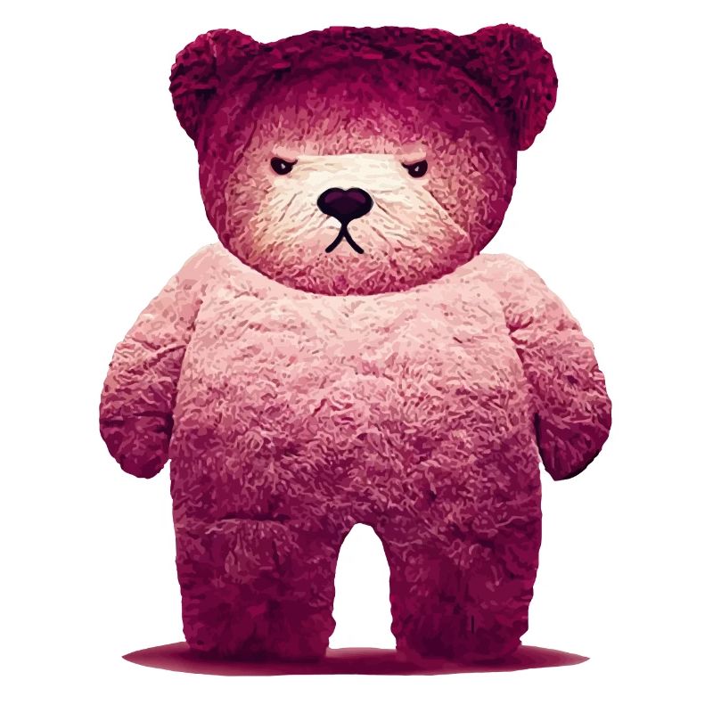Pink Grumpy Teddy