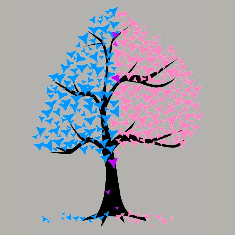 Junge Mädchen Herzen Baum
