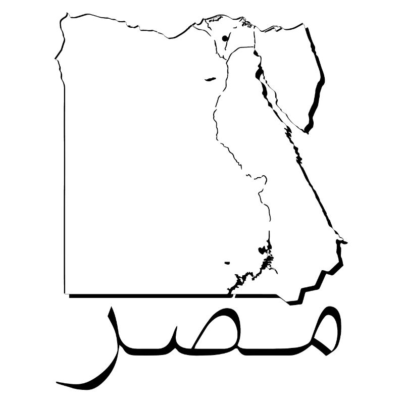 Egypt map as outline EC