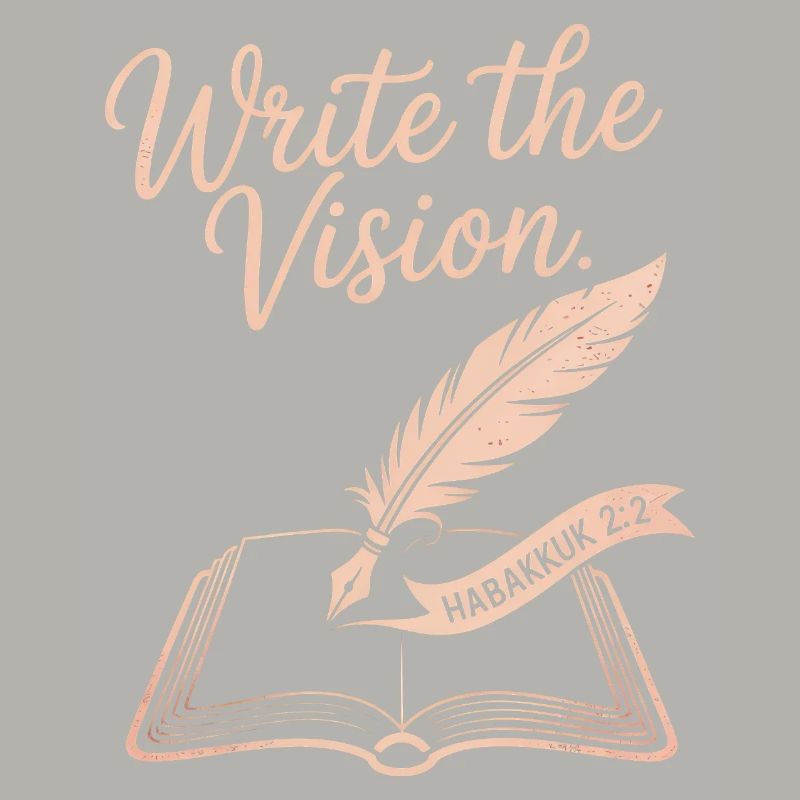 Write the Vision - Feather & Open Book