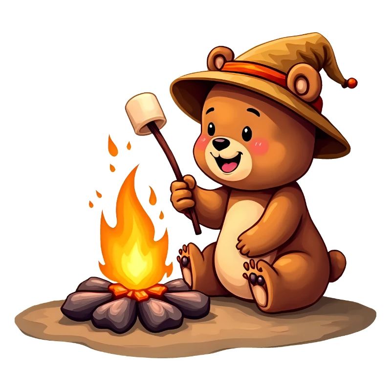 Bear Campfire Marshmallow Treat