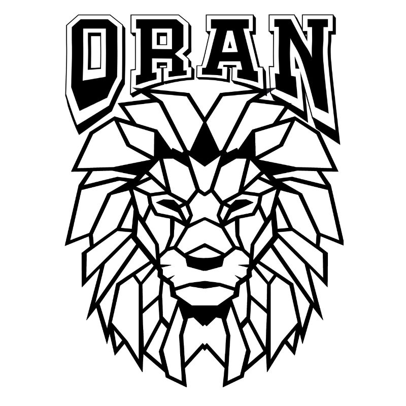 Oran mit einem Polygonlöwen