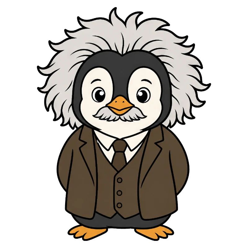 Professeur de sciences physicien Pingouin drôle