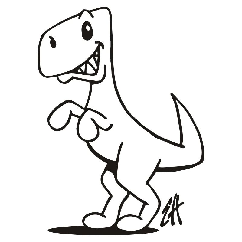 Smiling T-Rex einfarbiges Design