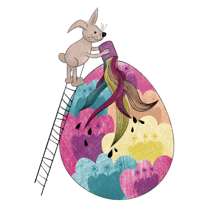 Easter & Easter Egg Colorful Illustration
