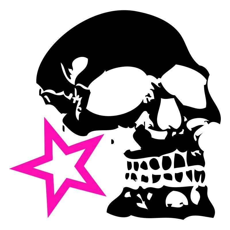 tete de mort crane profil etoile logo