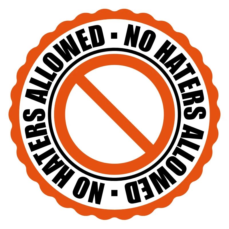 no haters allowed interdit signe signe cachet