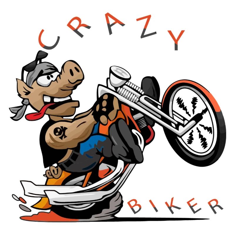 Crazy Biker Biking Bicycle MTB