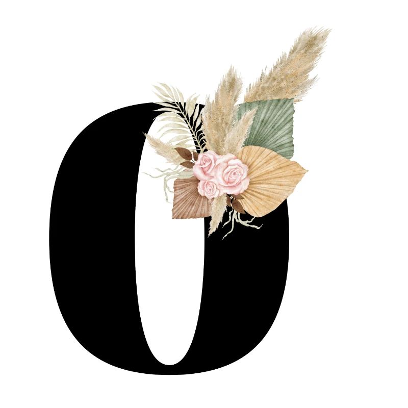 Buchstabe O Blumen